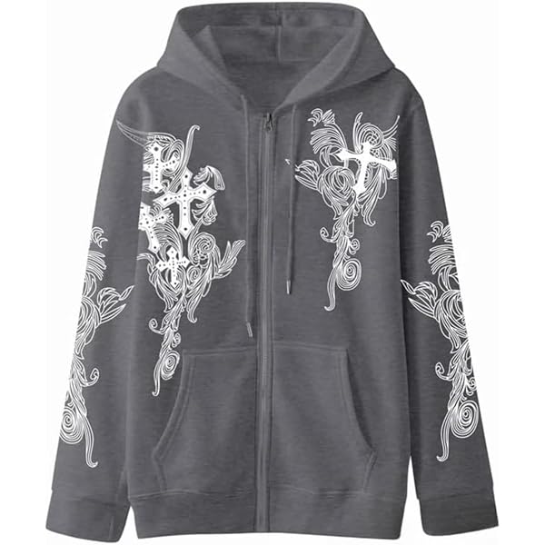 Amazon.com: Obenie Women Men Y2K Zip Up Oversized Hoodie Gothic